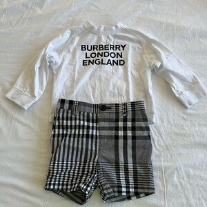 Burberry Toddler Short and Long Sleeve Top Set